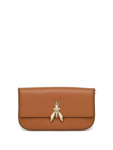 Сумка-клатч из кожи Fly Patrizia Pepe, коричневый