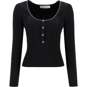 Свитер с пайетками Self-portrait, черный