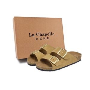 La Chapelle Сандалии-слайдеры женские, коричневые, противоскользящие, устойчивые к истиранию