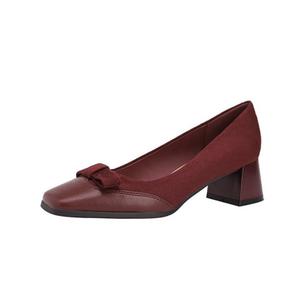 TATAYA Женские туфли на платформе с массивным каблуком Бордо, цвет Burgundy