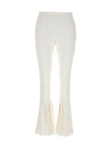 Рельефные плиссированные брюки SACAI, белый