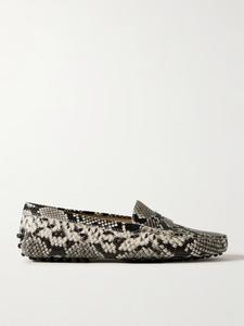 Лоферы Gommino со змеиным эффектом Tod'S, цвет Snake print