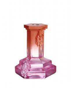 Большие подсвечники Rocky Baroque Spicy Kosta Boda, розовый