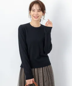 Новый стильный вязаный пуловер с круглым вырезом Suite L, цвет Black [005]