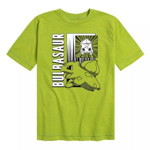 Футболка с рисунком Покемон Бульбазавр для мальчиков 8–20 лет Licensed Character, светло-зеленый