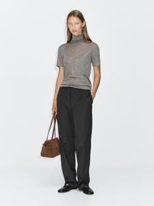 Футболка с высоким воротом и короткими рукавами Massimo Dutti, Mink