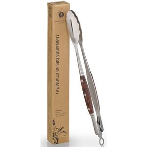 Щипцы для гриля Buddy Buddy´s BBQ, нержавеющая сталь, ручка под дерево, замковая система Buddy'S, серебристый