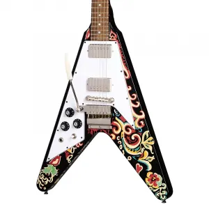 Epiphone Эпифон Jimi Hendrix Лимитированная серия для левшей "Love Drops" Flying V с жестким чехлом