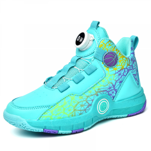 Баскетбольные кроссовки для детей и подростков со средним верхом, амортизирующие и устойчивые к истиранию D&W, аква
