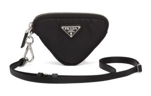 Нейлоновая ткань, поясная сумка через плечо, кошелёк для монет мужская чёрная PRADA