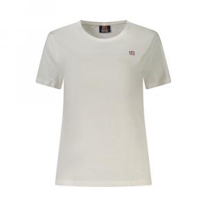 Белая хлопковая футболка Geographical Norway, белый