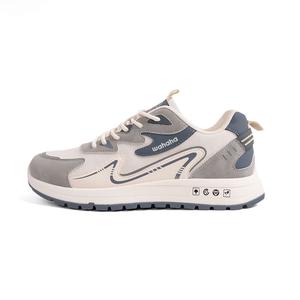 Амортизаторы, увеличивающие высоту, баланс, износостойкие, легкие, дышащие, низкие, повседневные туфли для мужчин Wahaha, Beige Black Green