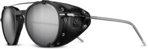 Очки Julbo Legacy Glacier для мужчин и женщин со съемными боковыми щитками для походов, снега/бликов - 100% защита от УФ-излучения, Black / White / Black Frame - Brown W/ Silver Mirror Lens (Spectron 4)