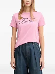 Футболка с логотипом Versace Jeans Couture, розовый