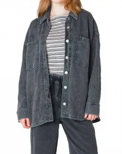 Джинсовая куртка Edge Knit Denim Shacket In Midnight Dex