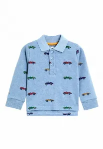 Футболка с длинными рукавами и принтом, прямого кроя. Jojo Maman Bébé, Blue