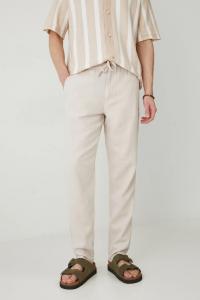Брюки с добавлением льна Medicine, бежевый