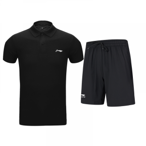 Li-Ning Casual Sportswear Unisex, set (черный top+черный shorts)