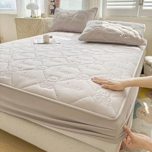 Yalu Простыня на резинке 150х200 см, утолщенная стеганая, цвет Mountain Gray