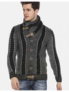 Кардиган Cipo & Baxx Strickjacke, цвет BLACK-GREY