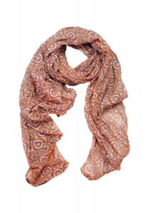 Шарф Ra с содержанием шелка, производство Италия Collezione alessandro, оранжевый