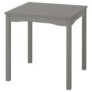 Стол HAUGA IKEA, 74x74 см, цвет grey/birch veneer