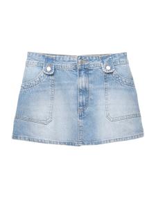 Юбка Pull&Bear W3 MINI FALDA CARPENTER, Blue Denim