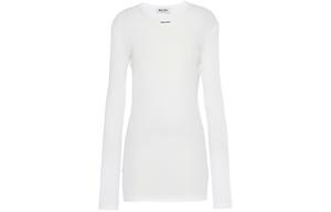 Платье Miu Miu с длинными рукавами, белый