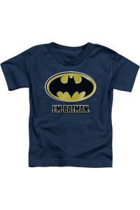 Футболка с коротким рукавом для малышей "Batman Я Бэтмен" Gildan, темно-синий