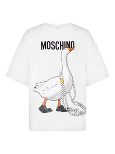 Футболка с гусем Moschino, белый