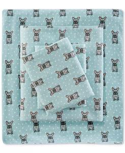 Новинки комплектов хлопково-фланелевых листов с принтом Sleep Philosophy, синий