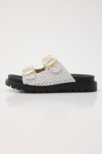 Удобные сандалии с плетением из камней Intrecciato