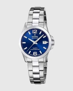 F20049/5 Швейцарские классические стальные серебристые женские часы Festina, серебряный