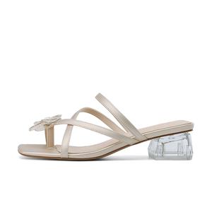 DAPHNE Тапочки-слайды женские белые