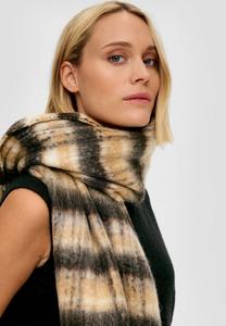 Шарф KARIERTER MIT FRANSEN s.Oliver BLACK LABEL, темно-коричневый