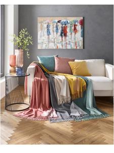 Heine Плед горчично-желтого цвета