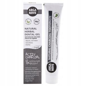 Травяная зубная паста-гель отбеливающая с активированным углем 100 г Arganove