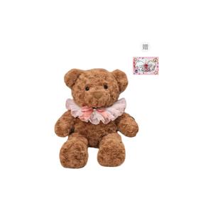 Милый плюшевый мишка с бантом-слюнявчиком, высота 30см/45см/65см PUDOWRABBIT