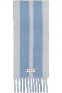 Шарф из альпаки в синюю полоску Marni, Glass