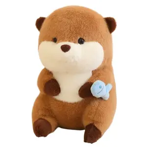 Милая плюшевая игрушка капибара в виде рыбки с капибарой на голове, высота 30см FGHGF, синий