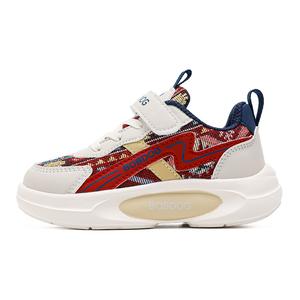 Износостойкие, дышащие, легкие, амортизирующие, низкие, детские кроссовки для повседневной носки. Для детей от 3 до 7 лет. BOBDOG, бежевый/красный/оранжевый