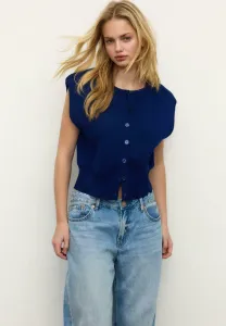 Жилет с подплечниками Stradivarius, Metallic Blue