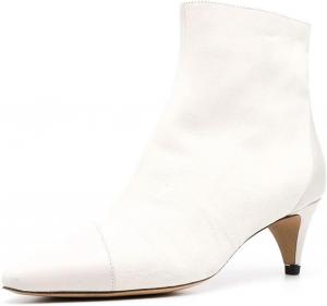 Женские ботильоны FOWT с закрытым носком, на низком каблуке-кикот, с боковой молнией, для осени и зимы, повседневная обувь, размер 4-16 US, White