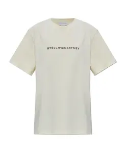 Футболка с логотипом Stella Mccartney, бежевый
