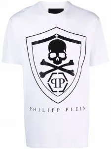 Футболка с логотипом из страз Philipp Plein, белый