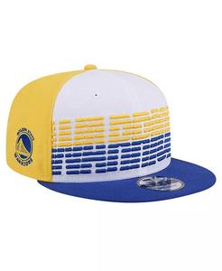 Мужская белая/королевская бейсболка Golden State Warriors Throwback Gradient Tech Font 9FIFTY Snapback New Era, мультиколор