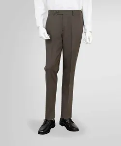 Брюки Brooks Brothers Explorer из шерсти, гладкие спереди, зауженные, цвет Light Brown