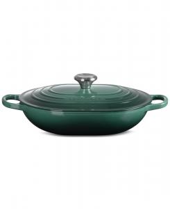 Эмалированная чугунная прямоугольная кастрюля Signature объемом 3,75 кварты с крышкой Le Creuset, Artichaut