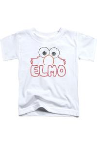 Футболка с коротким рукавом Sesame Street Elmo Letters для детей Gildan, белый