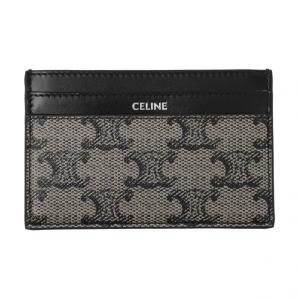 CELINE Унисекс картхолдер Canvas черный и коричневый